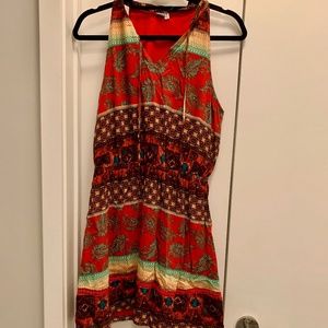 Multicolor Tribal-Patterned Dress